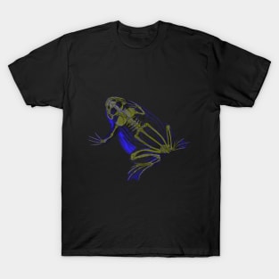 Skeleton Frog Interactive Yellow&Blue Filter #2 By Red&Blue T-Shirt